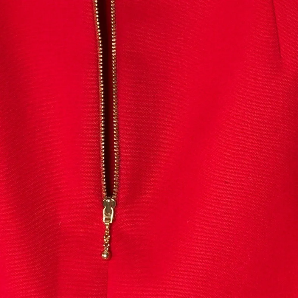 Kate Spade New York Red Wool Button Front Pencil Skirt | Size 10
